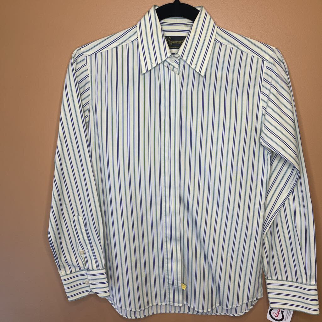 SHIRT GREEN WITH BLUE STRIPES DEREGNAUCOURT