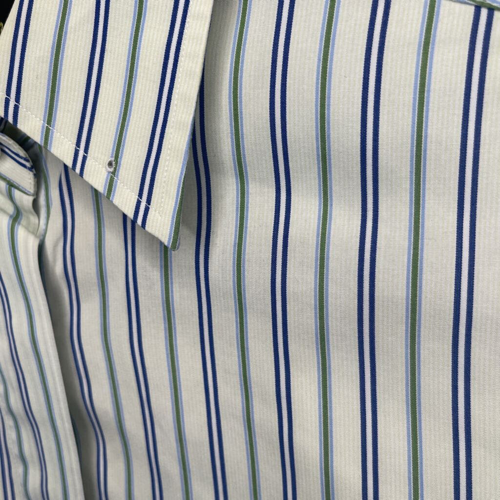 SHIRT GREEN WITH BLUE STRIPES DEREGNAUCOURT