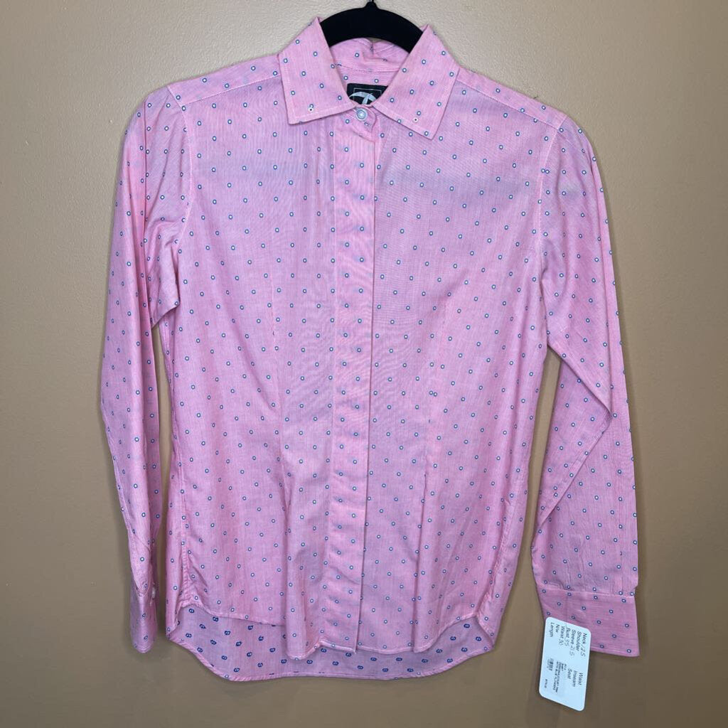 SHIRT DEREGNAUCOURT PINK WITH BLUE FLOWERS