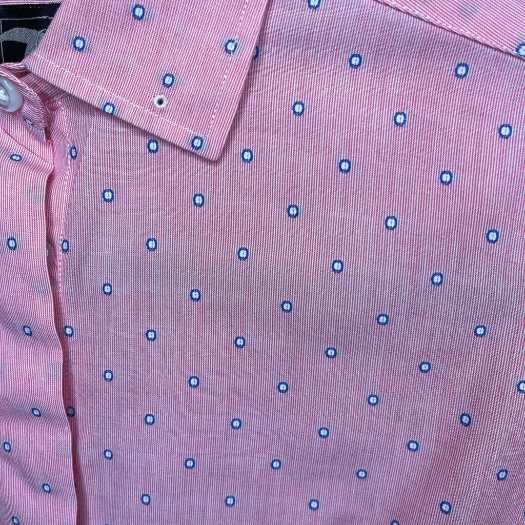 SHIRT DEREGNAUCOURT PINK WITH BLUE FLOWERS