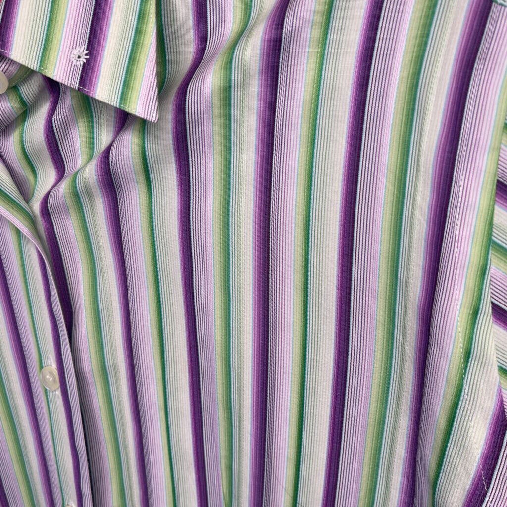 SHIRT MARSHA GREEN PURPLE STRIPES