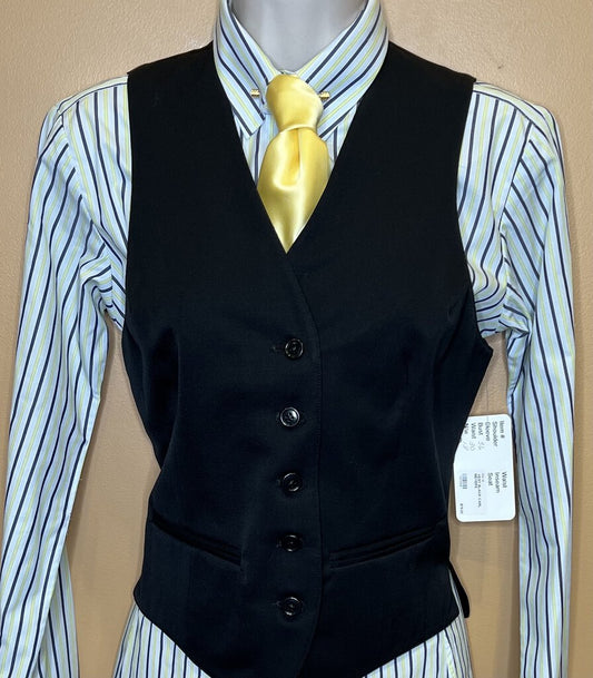 SHIRT NAVY YELLOW STRIPE EQUINITY