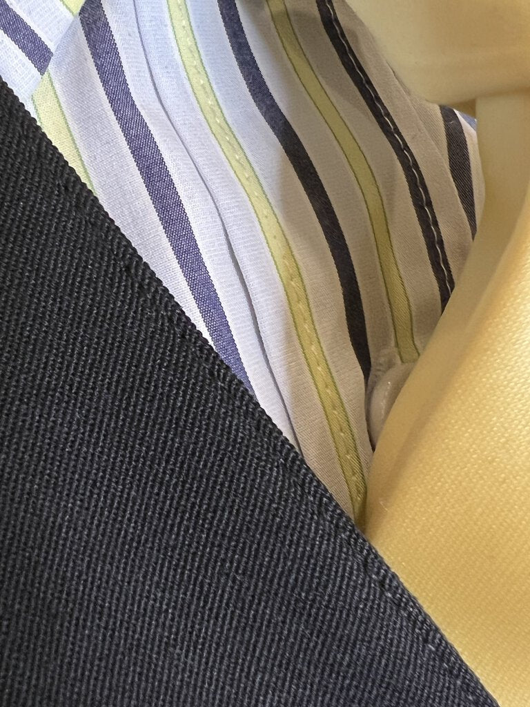 SHIRT NAVY YELLOW STRIPE EQUINITY