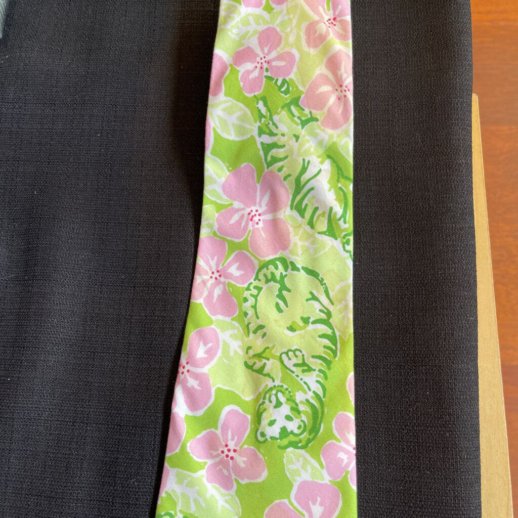 TIE "LILY" PINK GREEN