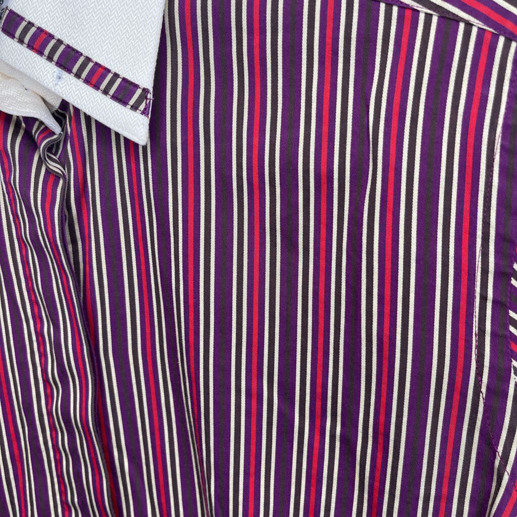 SHIRT MAROON/RED STRIPE MARSHA DEARRIAGA