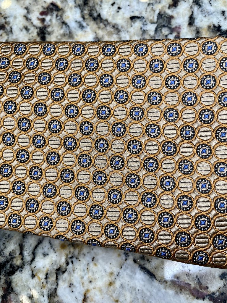 TIE GOLD BLUE CIRCLES