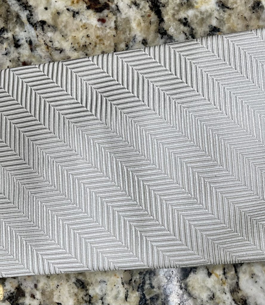 TIE SILVER HERRINGBONE