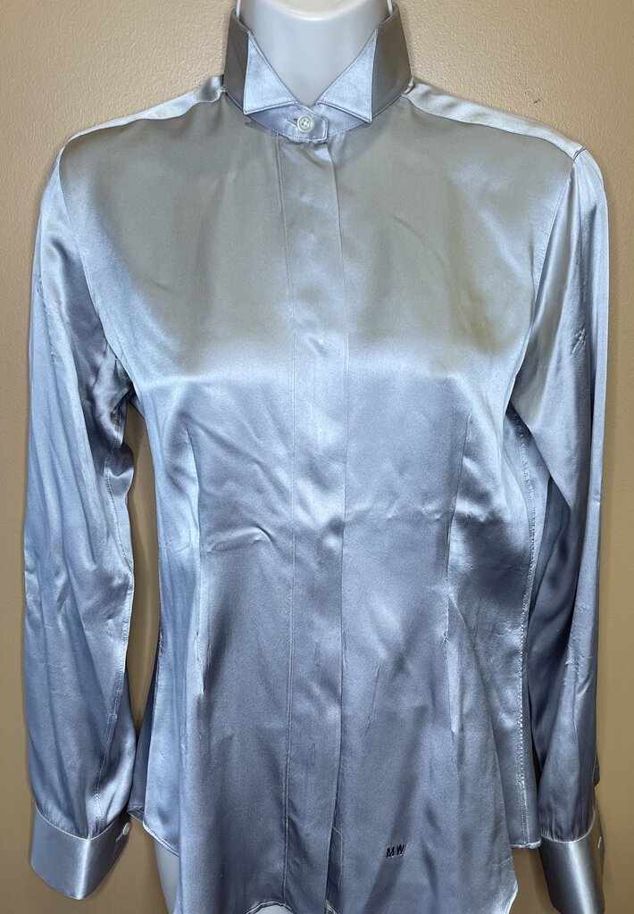 SHIRT FORMAL SILVER SILK DEREGNAUCOURT