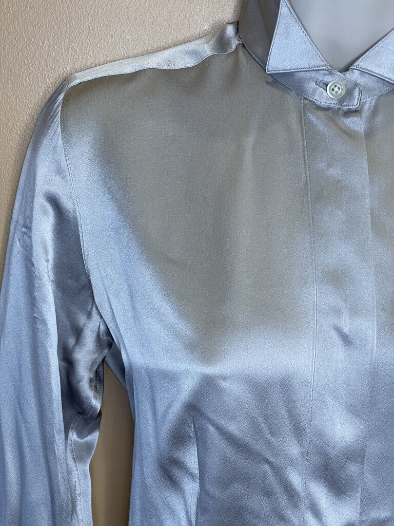 SHIRT FORMAL SILVER SILK DEREGNAUCOURT