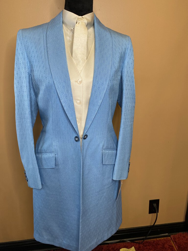 DAY COAT BLUE LINK PATTERN FRIERSON