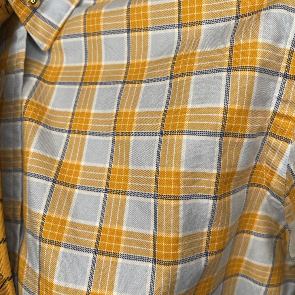 SHIRT BLUE WITH GOLD CHECKS BECKER BROTHERS