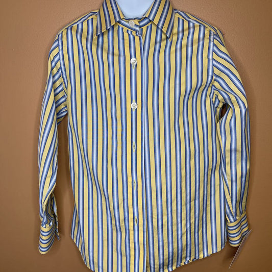 SHIRT YELLOW WITH BLUE STRIPES LECHEVAL