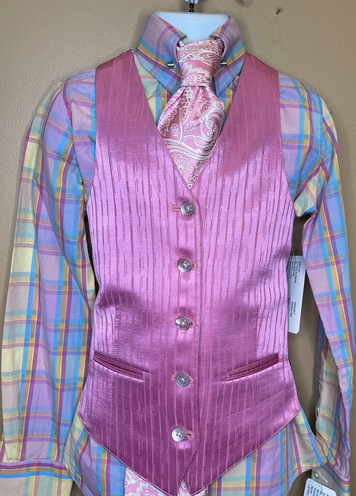 SHIRT PINK/BLUE/YELLOW PLAID DEREGNAUCOURT