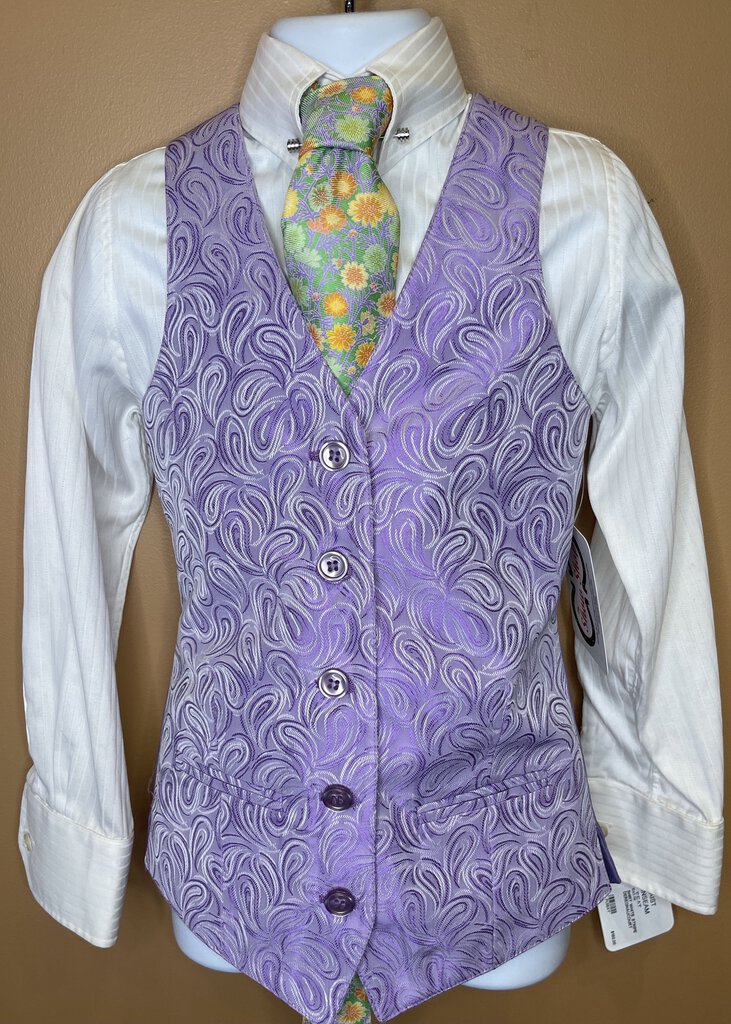 VEST PURPLE PAISLEY BECKER BROTHERS