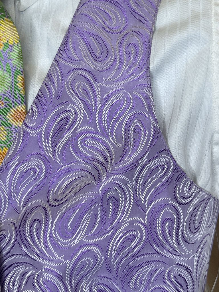 VEST PURPLE PAISLEY BECKER BROTHERS