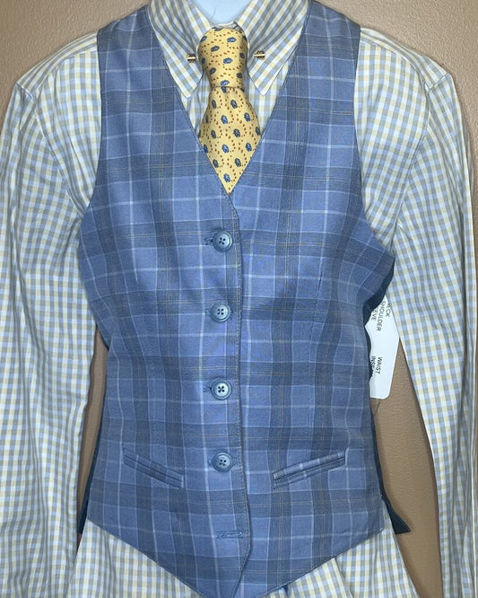 BECKER BROTHERS BLUE/YELLOW CHECK SHIRT