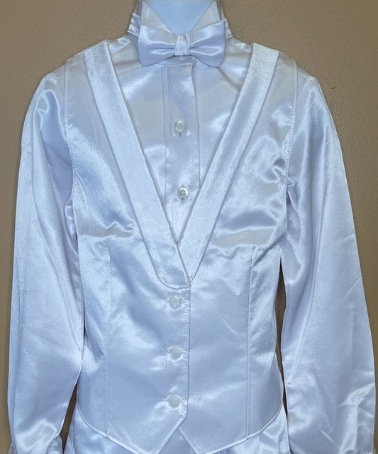 FORMAL SET WHITE SATIN WELL SUITED APPAREL