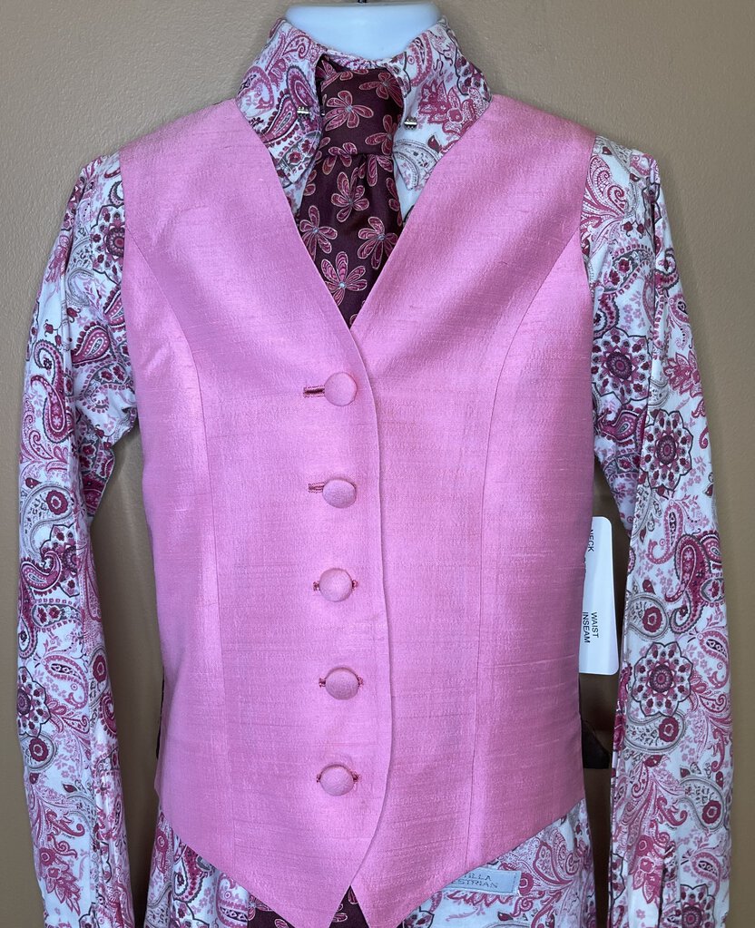 PINK DUPIONI SILK VEST