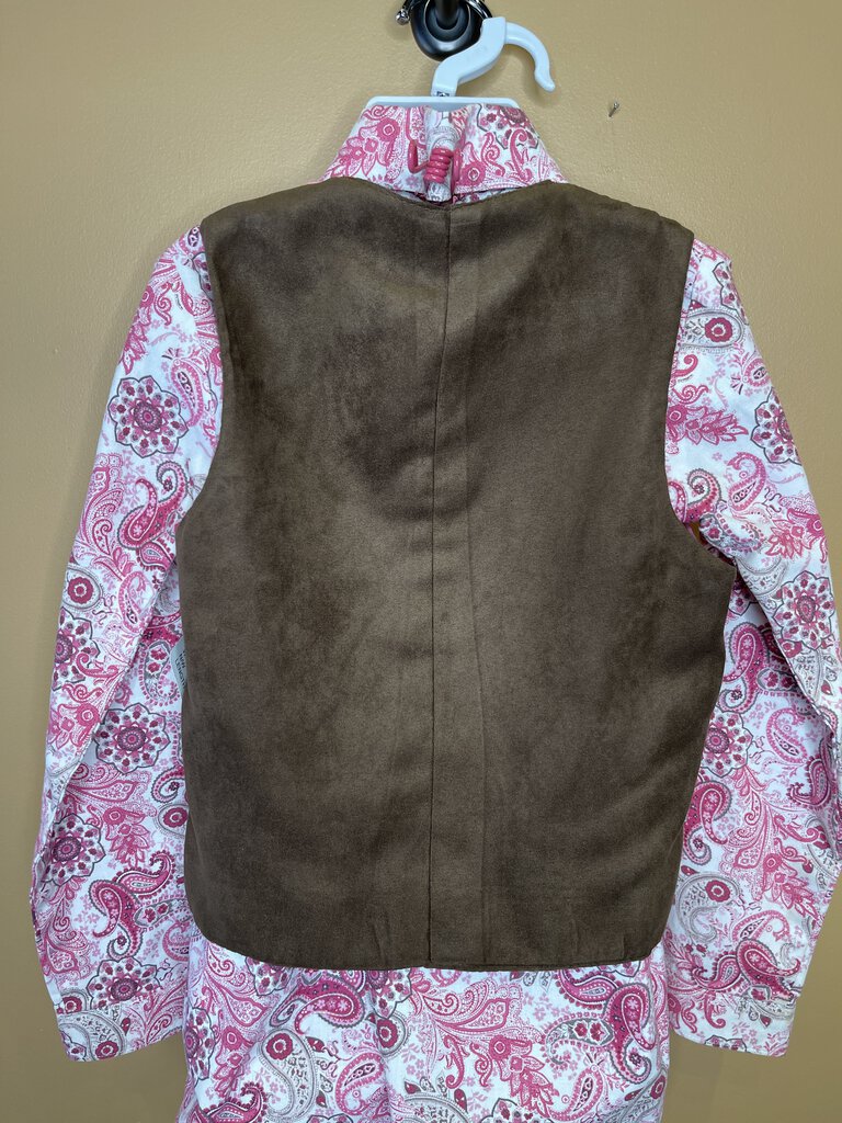 PINK DUPIONI SILK VEST