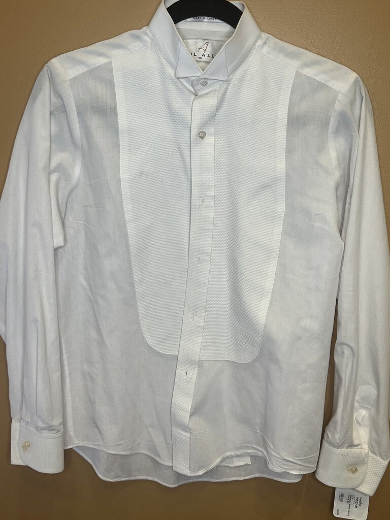 FORMAL SHIRT WHITE PIQUE BL