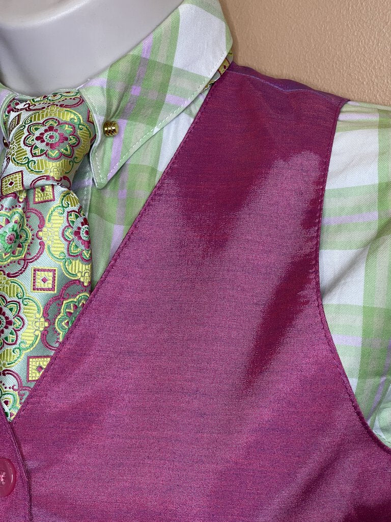 SHIRT GREEN WITH PINK CHECK SCINTILLA