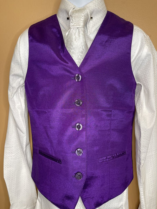 VEST PURPLE SATEEN ELLIE MAY