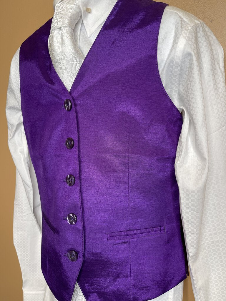 VEST PURPLE SATEEN ELLIE MAY