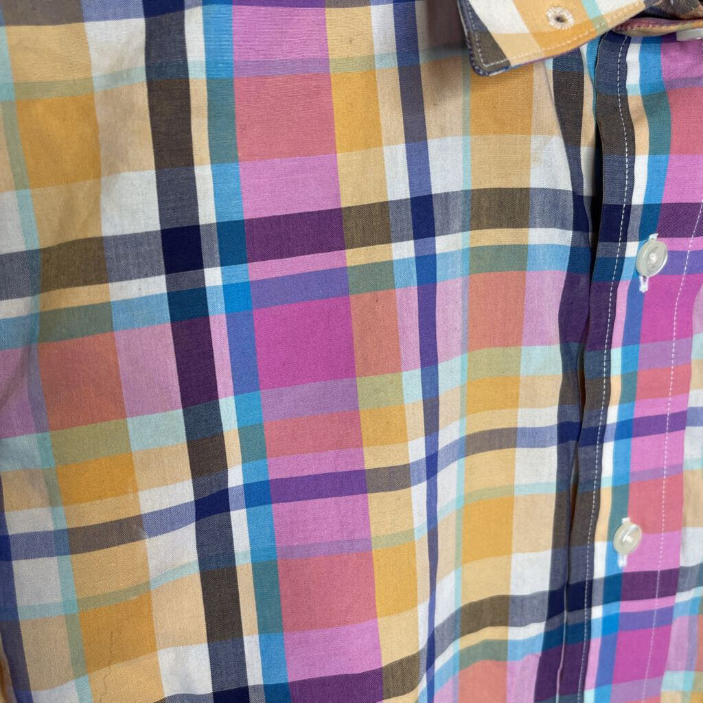 SHIRT PINK, BLUE, YELLOW PLAID BECKER BROTHERS