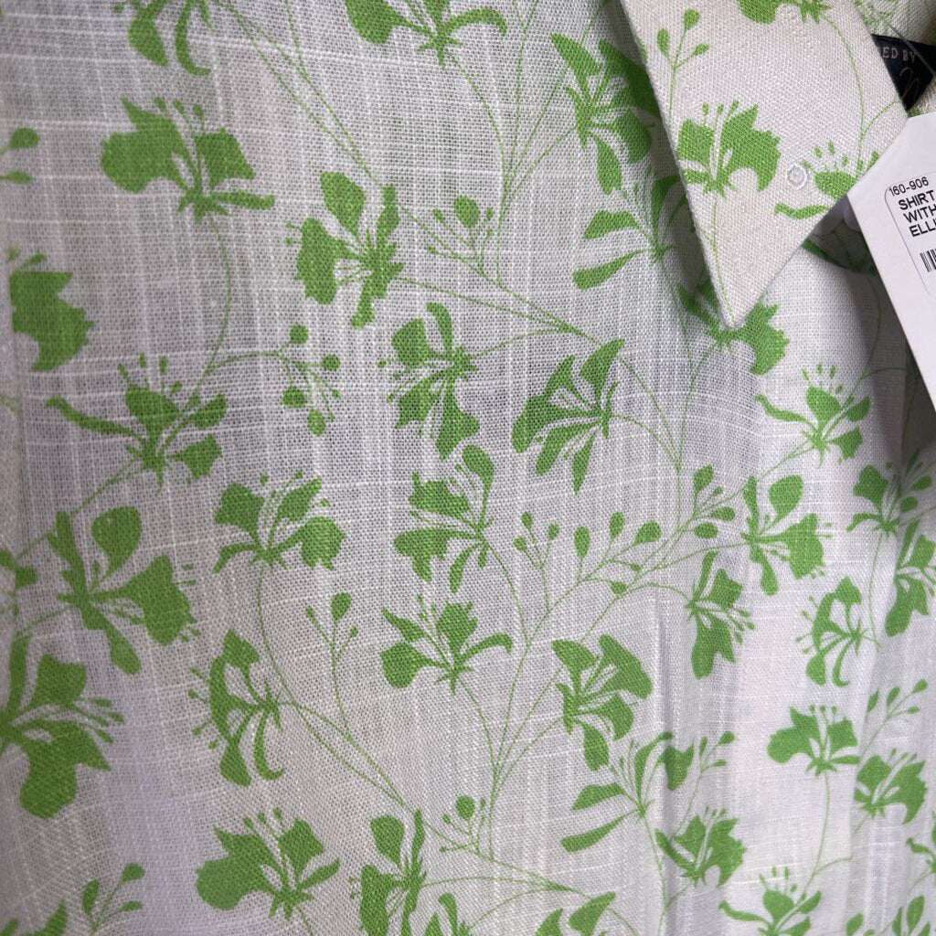 SHIRT LINEN CREAM WITH GREEN FLOWERS ELLIE MAY