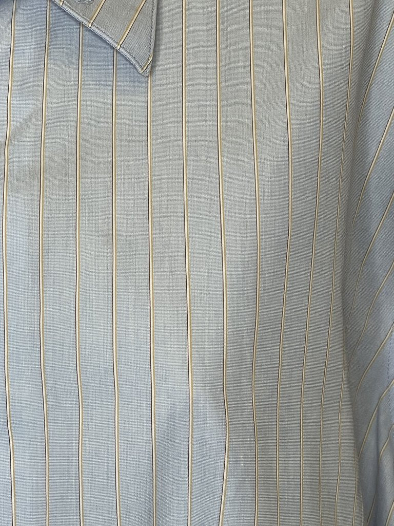 SHIRT BLUE WITH YELLOW/BROWN STRIPE CM