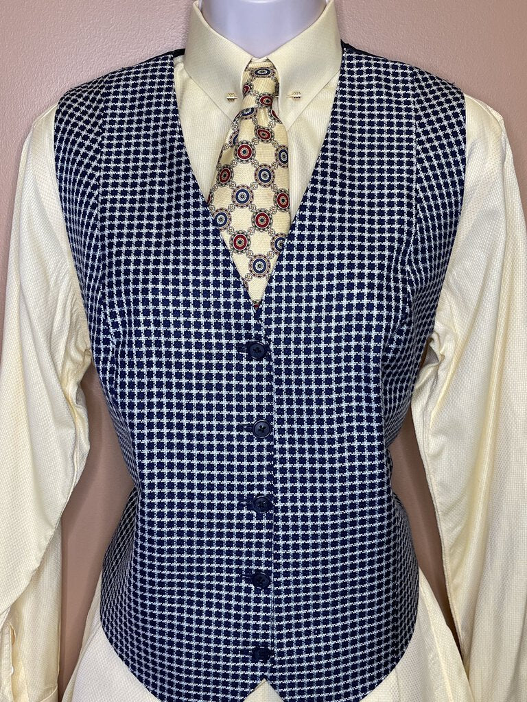 TIE YELLOW WITH BLUE/RED CIRCLES