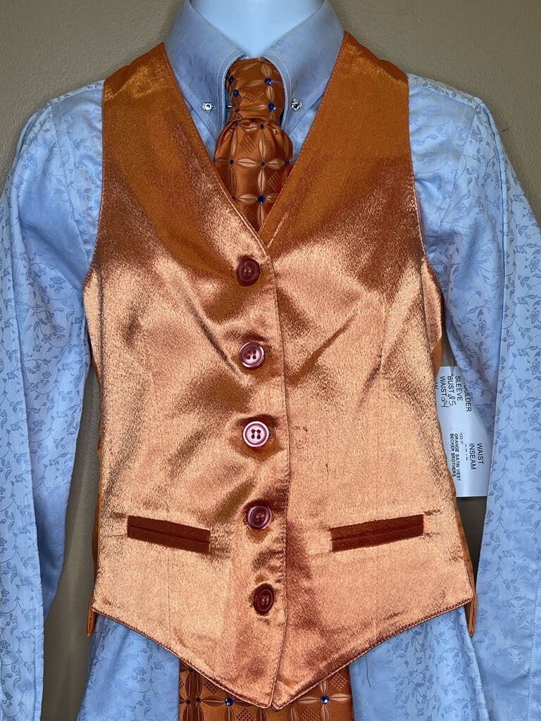 ORANGE SATIN VEST BECKER BROTHERS