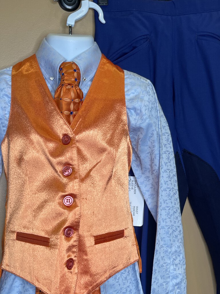 ORANGE SATIN VEST BECKER BROTHERS