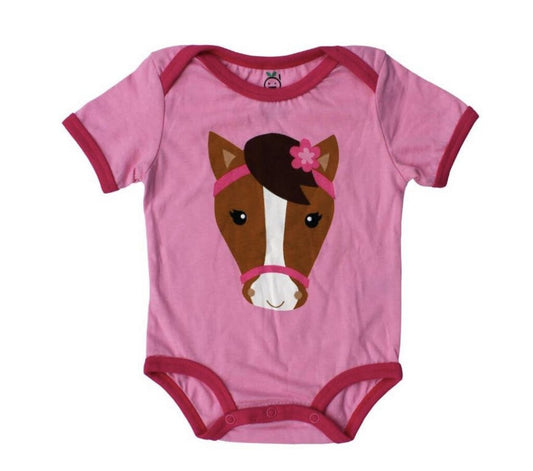 PINK HORSE ONESIE