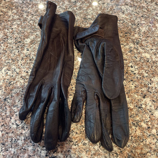 BROWN GLOVES L/7.5 LONG WITH VELCRO CHESTER JEFFERIES
