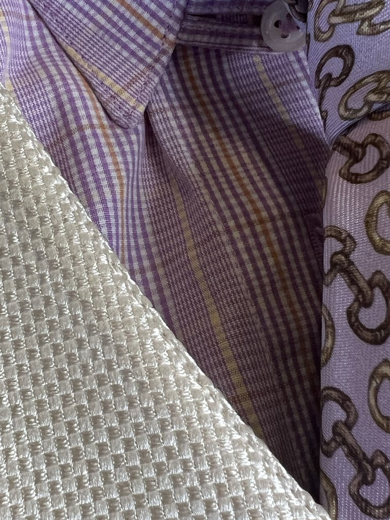 PURPLE WITH YELLOW WINDOWPANE SHIRT