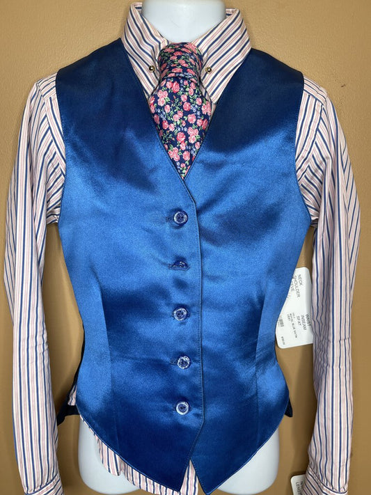 ROYAL BLUE AND PINK STRIPE SHIRT BECKER BROTHERS