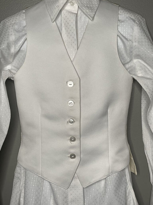 WHITE MATTE SATIN VEST