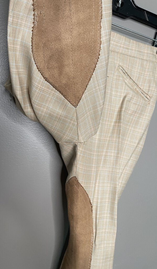 TAN WITH BLUE/PINK PLAID BECKER BROTHERS DAY SUIT