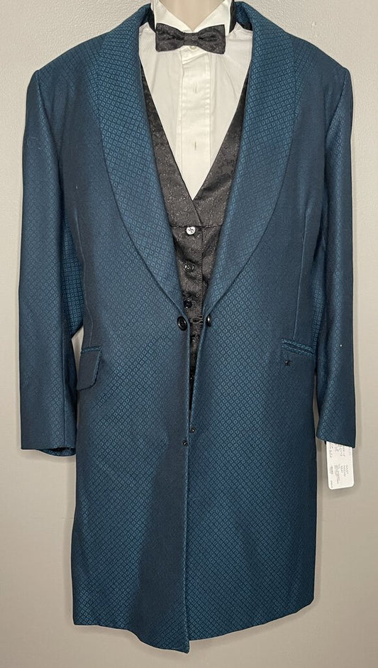 TEAL DIAMONDS BECKER BROTHERS DAY COAT