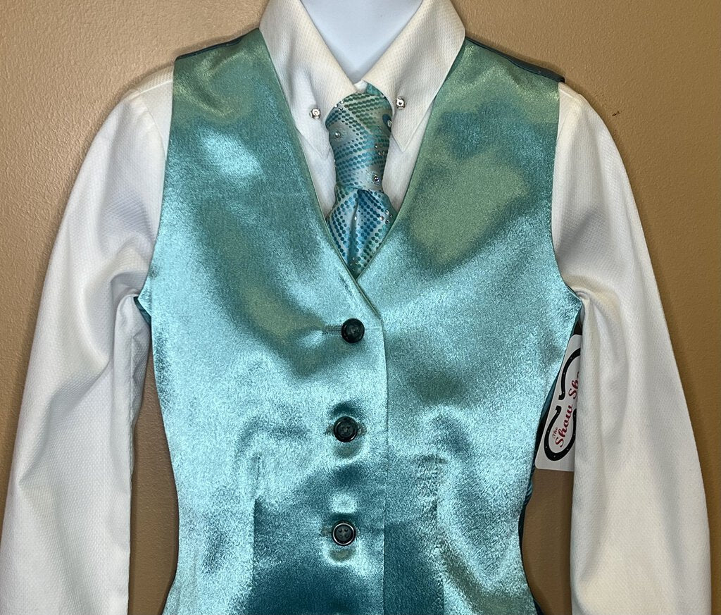 TEAL SATIN BETTY BERDINE VEST