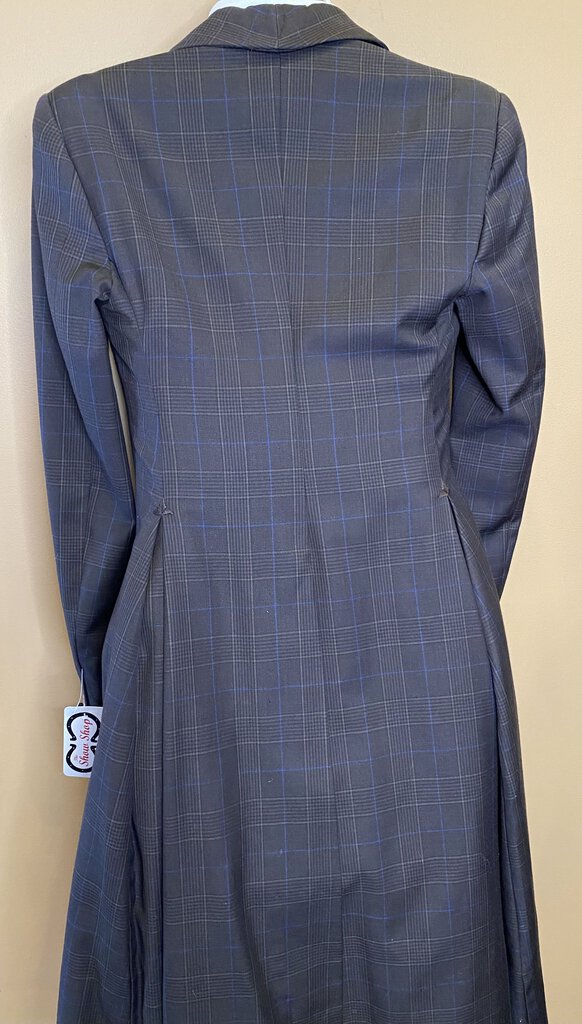 BROWN, TAN, BLUE GLEN PLAID DEREGNAUCOURT DAY COAT