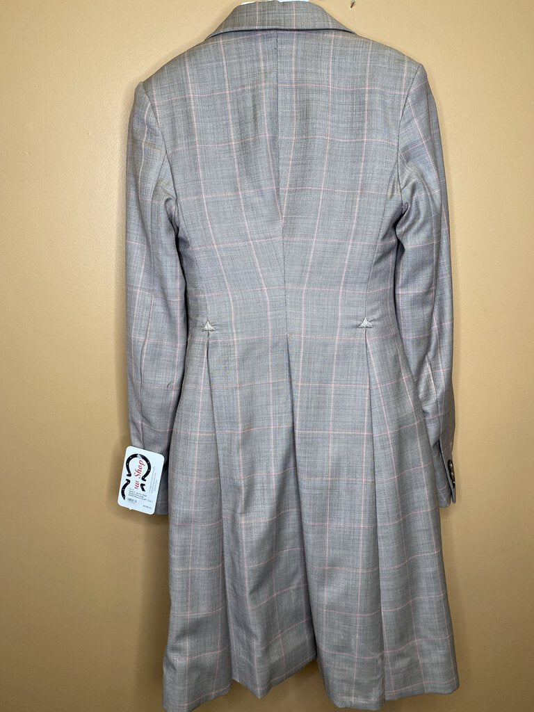 GRAY WITH PINK WINDOWPANE DEREGNAUCOURT DAY SUIT