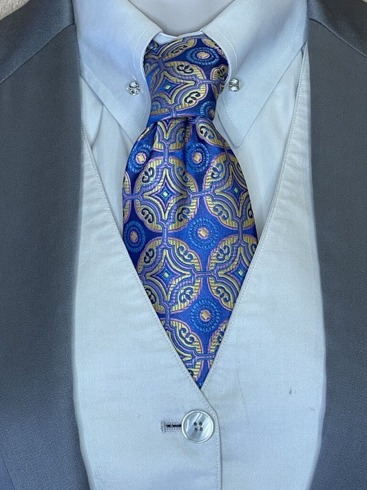 TIE BLUE PINK YELLOW PATTERN