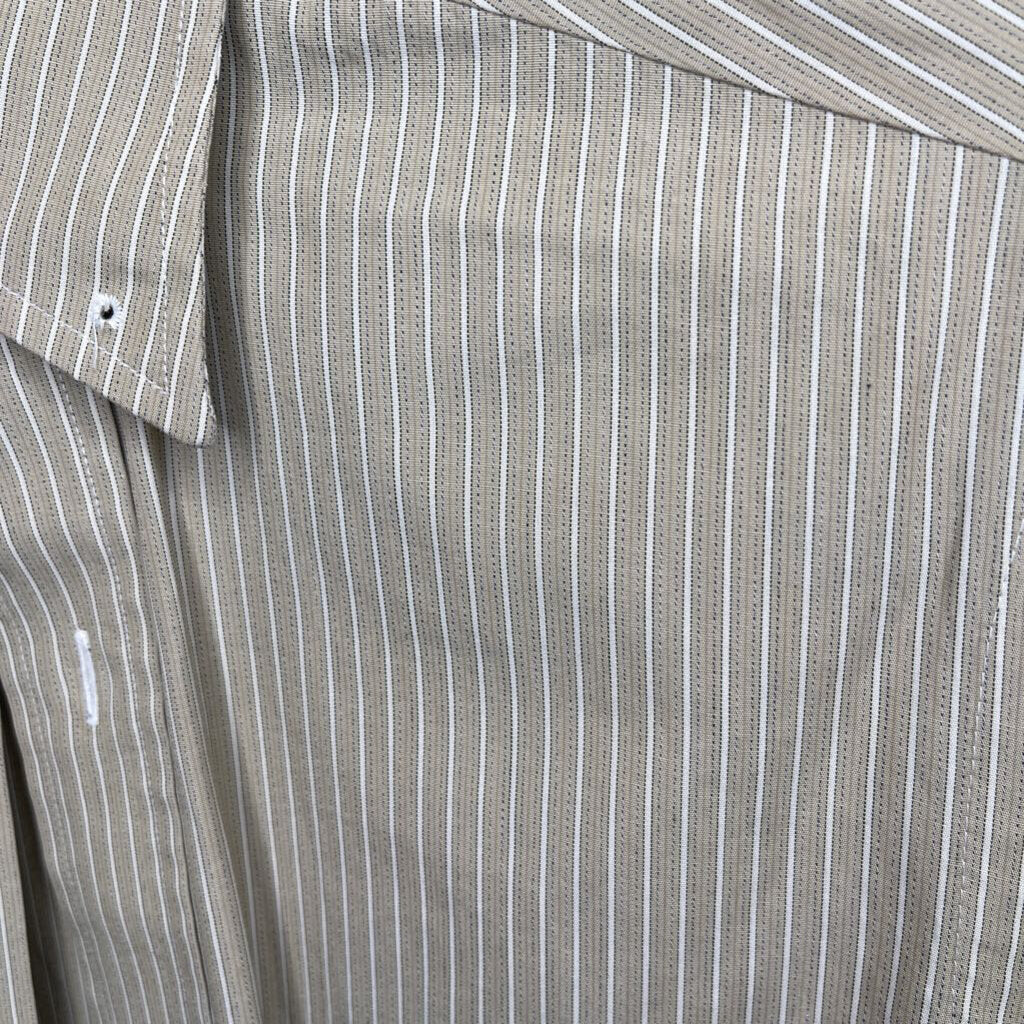 SHIRT - CARL MEYERS TAN WITH WHITE STIPE (2806)