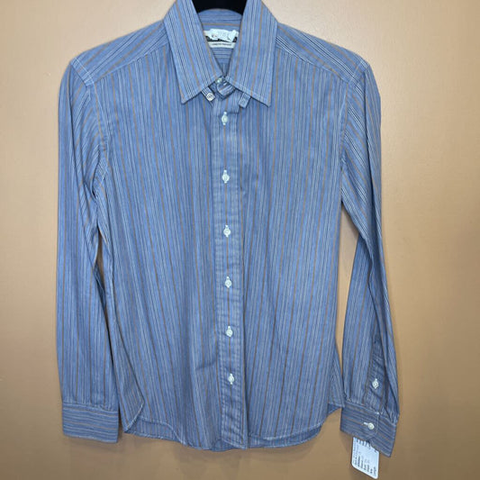 shirt - becker bro;s blue with blue and tan stripe (2119)