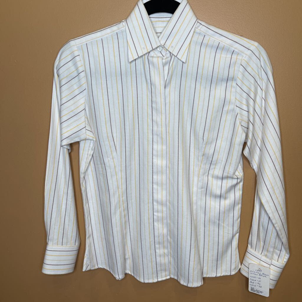 SHIRT - ELLIE MAY BROWN/YELLOW STRIPE (1249)