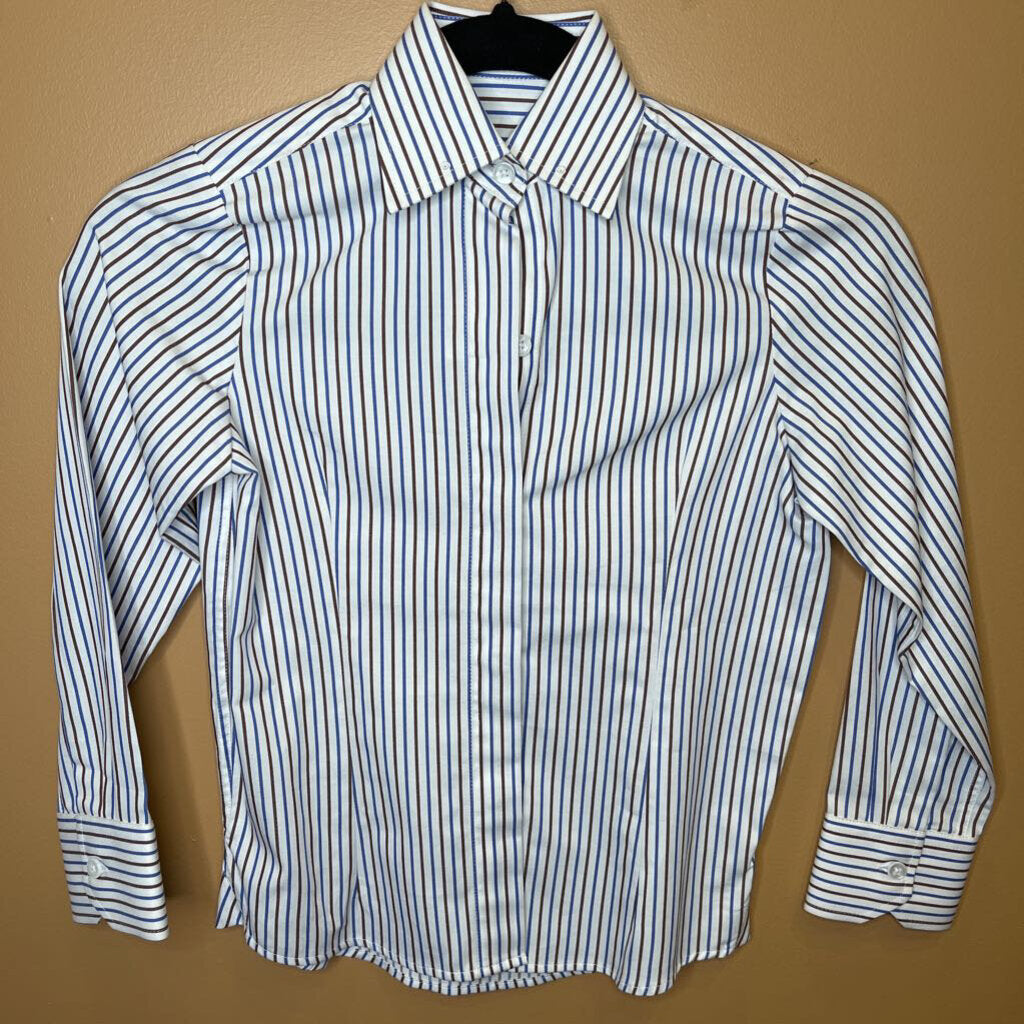 shirt - ellie may blue and brown stripe (3455)