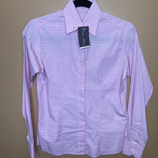 Ellie May Shirt - Pink shirt with blue check (398)