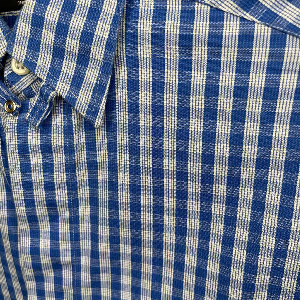 shirt - DEREGNAUCOURT ROYAL BLUE CHECK (1970)